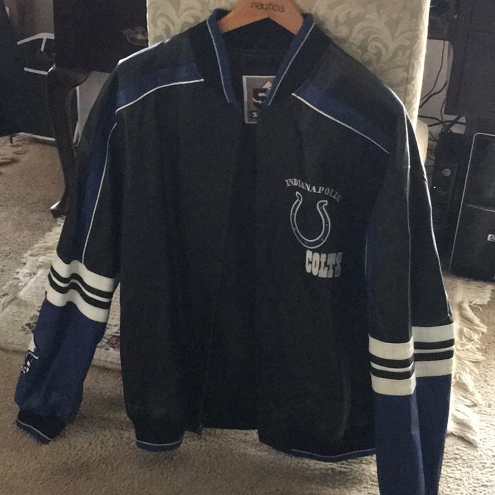 Men’s leather sport jacket. NFL Colts.